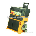 19" plastic removable tray and Wire telescopic handle trolley box